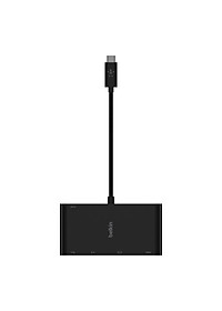 Hub USB Type-C  Belkin chia 5 cổng USB-A 3.0/VGA/HDMI 4K/LAN Ethernet Gigabit/USB-C + Sạc PD 100W - AVC004btBK - Hàng chính hãng