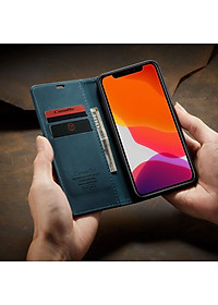 Bao Da dành cho điện thoại iPhone 11 dạng ví có ngăn để thẻ ATM để tiền tiện lợi - Hàng chính hãng