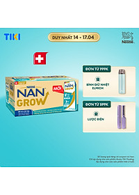 Thùng sữa bột pha sẵn Nestlé NANGROW 6(4x180ml) sữa mát công thức từ Thụy Sĩ với 100% Canxi giúp bé cao lớn vượt trội dành cho bé từ 1 tuổi