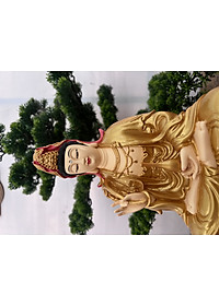 Tượng Phật Quan âm ngồi 30cm Composite