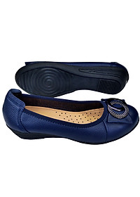 Giày nữ búp bê đế xuồng HÀ NAM da bò thật cao cấp 4cm GBBN2032