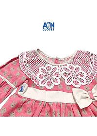 Đầm dài tay bé gái Thỏ hồng thô trà bông - AICDBGWMUYL4 - AIN Closet