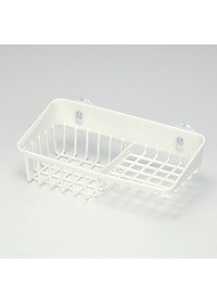 Giá để giẻ rửa bát 2 ngăn dạng lưới màu trắng Inomata nội địa Nhật Bản