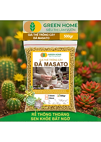 Đá Khoáng Masato GreenHome, Bao 500gr, Loại Cao Cấp, Sạch Bụi, Không Vụn, Rải Mặt, Kích Rễ, Giúp Sen Đá Lên Màu Nhanh