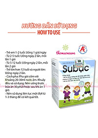 Cốm Su Bạc - Tăng cường sức đề kháng, hệ miễn dịch cho bé - Subac từ lysine, cao lá xoài, vitamin C