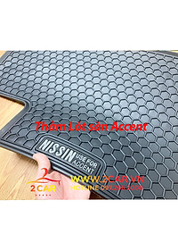 Thảm Lót Sàn Cao Su Xe Hyundai Accent 2018- 2021, 2022- Sàn Cao Su Đúc Accent Ko Mùi Mẫu Nissin chữ trắng