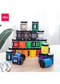 Màu Acrylic 300ml cao cấp dạng hũ Deli - Tô đất sét, đất nặn tự khô, vẽ vải, giày, đa chất liệu, tươi sáng, nhanh khô - Nhiều màu sắc - 73875