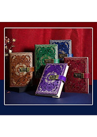 SỔ TAY, NHẬT KÝ BÌA DA CAO CẤP PHONG CÁCH CỔ ĐIỂN VINTAGE CÓ KHÓA MẬT KHẨU
