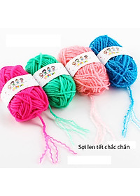 Set 12 cuộn len mix màu để làm đồ handmade, trang trí, làm đồ chơi mầm non