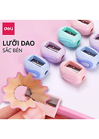 Gọt Bút Chì, Chuốt Bút Chì Mini DELI Lưỡi Thép Không Gỉ, Cắt Bén, Hạn Chế Gãy Ngòi Chì. 