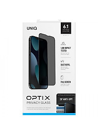 Miếng Dán Cường Lực Chống Nhìn Trộm UNIQ OPTIX Privacy  cho iPhone 13 Pro Max / 13 Pro / 13 / 13 Mini_Hàng Chính Hãng
