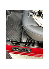 Ốp Bậc Cửa + Bậc Cốp Dành Cho Xe Mitsu Attrage 2018 2019 2020 2021 mẫu CARBON