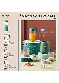 Máy xay đă năng 3 trong 1 BEAR BL-B10V2 xay thịt, hoa quả, nhanh chóng, tiện lợi - Hàng nhập khẩu