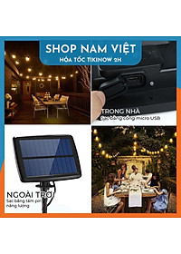 Dây Đèn LED Edison S14 Năng Lượng Mặt Trời Chống Nước Trang Trí Ngoài Trời - Chính Hãng NAVIVU