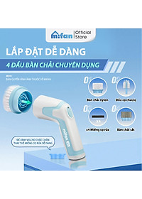 Máy Cọ Rửa Điện Cầm Tay Đa Năng Mifan K3 25W - Kèm 4 Đầu Chổi, Pin Sạc 2000mAh, Chống Nước IPX7, Tốc Độ 500rpm, Bảo Hành 12 Tháng
