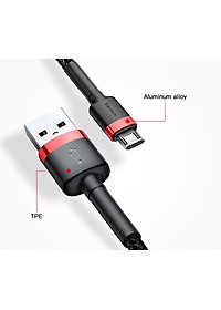 Cáp Sạc Nhanh Micro USB Cho Smartphone Android 2.4A Baseus Cafule - Hàng chính Hãng