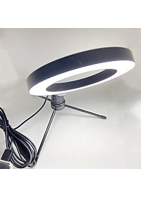 Bộ đèn livestream mini 3 chế độ 16cm có giá đỡ 3 chân xoay 360 độ PaKaSa- Hàng chính hãng