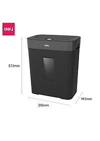 Máy Hủy Tài Liệu 15L Cao Cấp Deli - Máy Huỷ Giấy 15 Lít Phù Hợp Cho Bảo Mật Giấy Tờ Trong Doanh Nghiệp, Văn Phòng, Nhà Trường - Hàng Chính Hãng - ET023