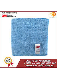 Khăn lau ô tô chuyên dụng chống trầy xước Microfiber 3M 30x30cm Nhiều màu sắc