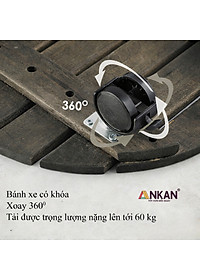 Combo 2 Kệ Để Chậu Cây Có Bánh Xe Tròn Gu Màu Đen Sang Trọng Đường Kính 30cm, Dùng Làm Đôn Chậu Cây Cảnh Tiêu Chuẩn Xuất Khẩu Châu Âu, Thương Hiệu ANKAN
