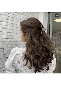 Kẹp Tóc Càng Cua Đính Ngọc Trai Nhân Tạo Phong Cách Hồng Kông Thâp Niên 90s