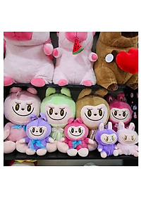 Thú nhồi bông labubu đeo nơ dễ thương - Size từ 37cm đến 65cm - Quà tặng gấu bông labubu êm mịn cho bé.
