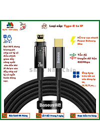 Cáp Sạc nhanh 20W tự ngắt Gen2 có đèn led báo Baseus Explorer Series cho iPhone13,12,11.....8plus/ iPad (Type C to IP Auto Power-Off, PD 20W Fast Charging Data Cable )- Hàng chính hãng