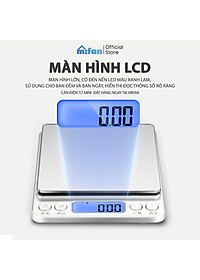 Cân Điện Tử Mini Cao Cấp 2024 MIFAN 0.01g - 3kg - Nhỏ Gọn, Siêu Chính Xác, Thép Không Gỉ, Màn LCD -Tặng 2 Đĩa Cân Và Pin