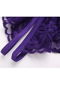 Quần lót lọt khe sexy nữ chất liệu ren thiết kế xẻ đáy quyến rũ gợi cảm - Màu hồng