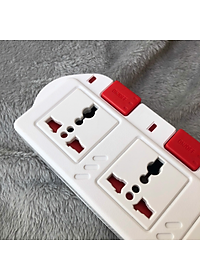    Ổ cắm Điện Quang ĐQ ESK 5W.SM750SL (5 lỗ 3 chấu dây 5 mét màu Trắng Đỏ)