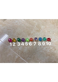 Xúc xắc xí ngầu nhựa 1,6cm chọn mầu