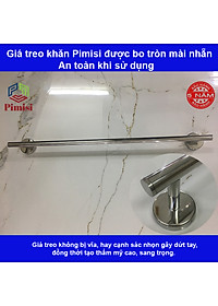 Giá treo khăn tắm dán tường Pimisi inox 304 dùng để treo quần áo - vắt khăn trong nhà vệ sinh - phụ kiện - đồ dùng gia đình dán bằng keo không khoan | hàng chính hãng