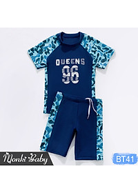 Đồ bơi bé trai 2 mảnh, size vừa từ 14-30kg, mẫu thể thao khỏe khoắn, chất thun bơi co giãn đa chiều, chống nắng bảo vệ làn da trẻ | BT41