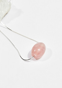 Dây chuyền phong thủy đá thạch anh hồng lu thống (tặng dây bạc) 1.8cm mệnh hỏa , thổ - Ngọc Quý Gemstones