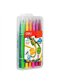 Bút màu nước ( Hộp nhựa ) Deli - 12 màu/24 màu - 1 hộp - EC10304/EC10324