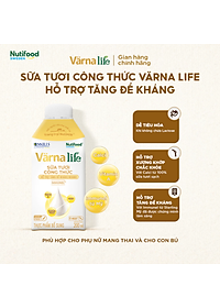 Thùng Thực phẩm bổ sung Värna Life sữa tươi công thức (Vàng) (12 hộp x 200ml)
