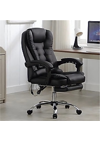 Ghế xoay văn phòng nâng hạ độ cao, có chức năng matxa, có gác chân, da PU cao cấp - Bảo Hành 2 Năm