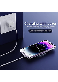 Ốp lưng chống sốc trong suốt hỗ trợ sạc Maqsafe cho iPhone 14 Pro Max (6.7 inch) hiệu Memumi Maqsafe Magetic Case siêu mỏng 1.5mm, độ trong tuyệt đối, chống trầy xước, chống ố vàng, tản nhiệt tốt - hàng nhập khẩu