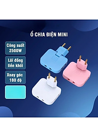 Ổ Cắm Xoay Gấp Gọn Ổ Cắm Điện Mở Rộng Xoay 180 Độ - Giao Màu Ngẫu Nhiên