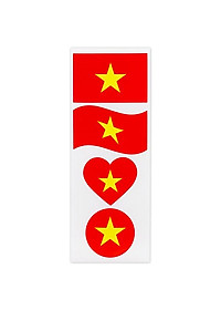 Bộ 4 Sticker Hình Lá Cờ Việt Nam - HFP 9