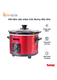 Nồi Tiềm Nấu Cháo Chậm Kho Cá Hầm Chưng Yến Đa Năng Benny BSL-25A (2.5 lít) - Chính Hãng