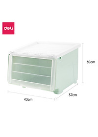 Hộp Nhựa Đựng Đồ Nắp Trong Đa Năng Thùng Đựng Đồ Chơi Quần Áo Sách Vở Vật Dụng Gia Đình Deli - Xếp Chồng Tiện Lợi