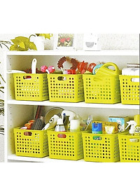 Rổ nhựa đựng đồ đa năng Inomata 4 màu (Cỡ lớn) - Hàng nội địa Nhật