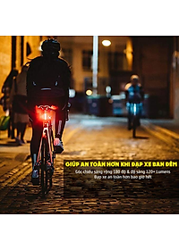 Đèn đuôi xe đạp xanh đỏ cảnh sát COB 120lumens chống nước IPX4 sạc điện FGY306 Mai Lee