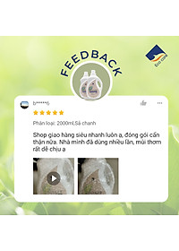 Nước lau sàn đuổi muỗi hữu cơ Bồ Hòn tinh dầu Sả Chanh 2000ml thương hiệu Ecocare