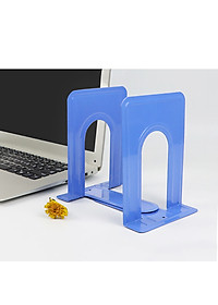 Combo 2 Giá Chặn Sách Kim Loại Để Bàn Bằng Tâm Thép Dày Đặc Có Đường Gân Chịu Lực Legaxi