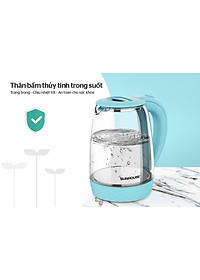 Ấm siêu tốc thủy tinh Sunhouse SHD1215 - Hàng Chính Hãng