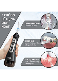 Máy tăm nước LEBENLANG cầm tay LBT1486 chống thấm IPX7, tặng kèm đầu xịt và túi vải đựng máy cao cấp - hàng chính hãng