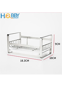 Kệ để đồ rửa bát có khay nhựa dán tường inox 304 Hobby Home Decor KRC1