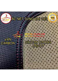 Thảm taplo da carbon xe Ford Territory 2022 2023 màu đen 3 lớp, có đế chống trượt, chống nắng nóng hiệu quả